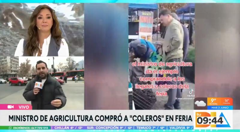 Ministro de Agricultura fue grabado comprando a comerciantes informales.
