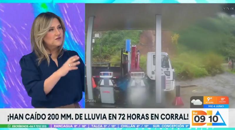 Auto se salva de ser aplastado por un deslizamiento en Corral.