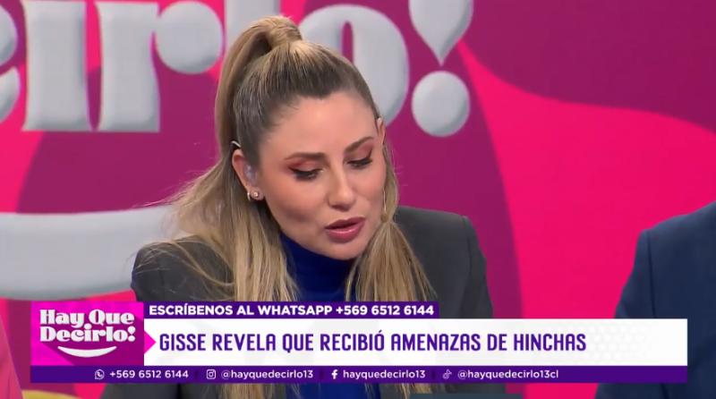 Gissella Gallardo cuenta el complejo momento que vivió por culpa de hinchas de fútbol.