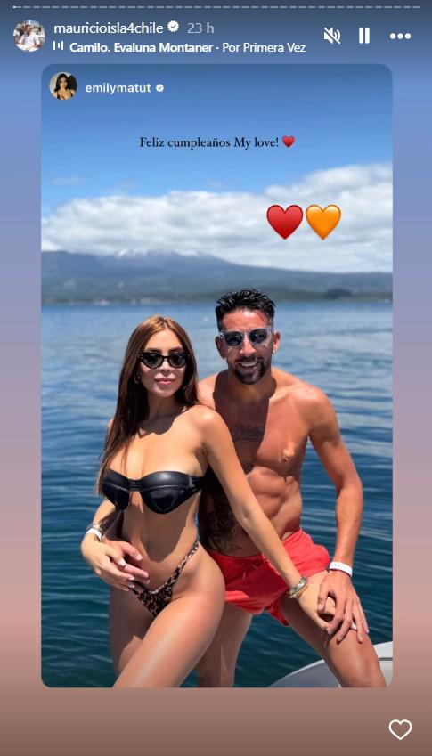 El saludo de Emily Matute a Mauricio Isla el día de su cumpleaños - Instagram