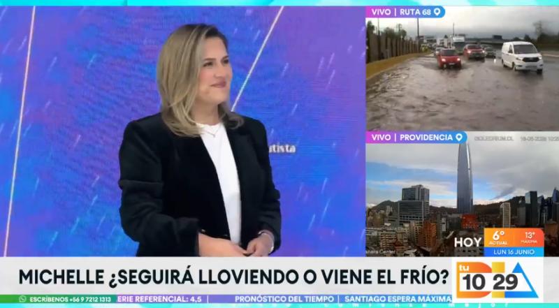 Michelle Adam anticipa bajas temperaturas en Santiago.