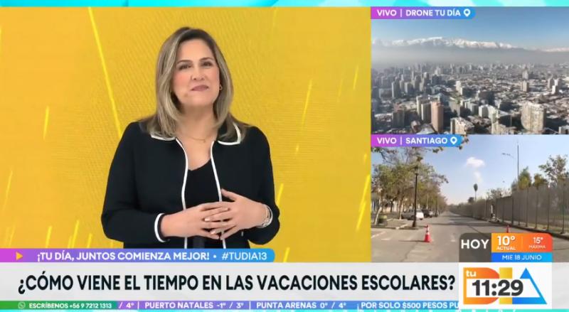 Michelle Adam cuenta cómo estará el tiempo la primera semana de vacaciones.