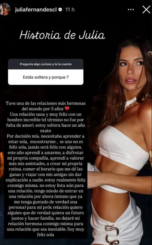 Historia de Julia Fernandes | Instagram