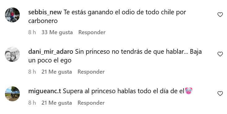 Captura Instagram - Críticas contra Alan Didier