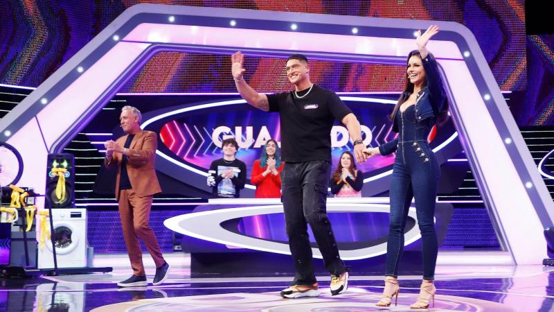 Emilia Dides y Sammis Reyes en "¡Qué Dice Chile!"