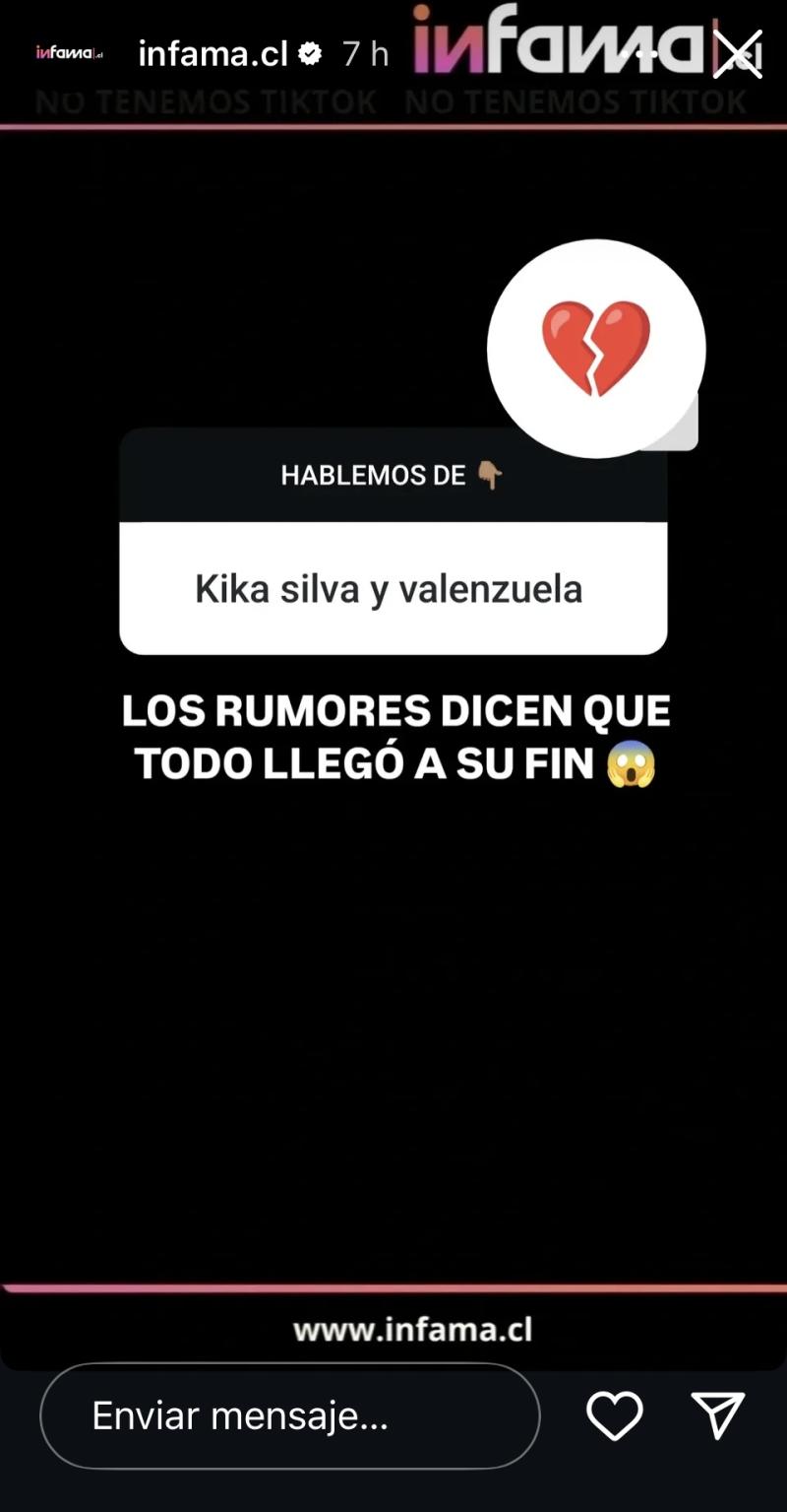 Infama reporta el fin del matrimonio entre Kika Silva y Gonzalo Valenzuela