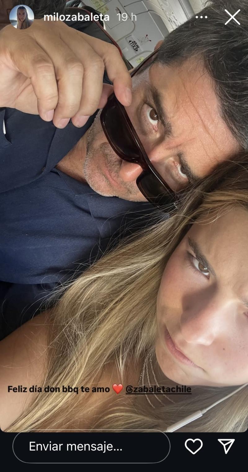 Milagros Zabaleta junto a su papá - Instagram