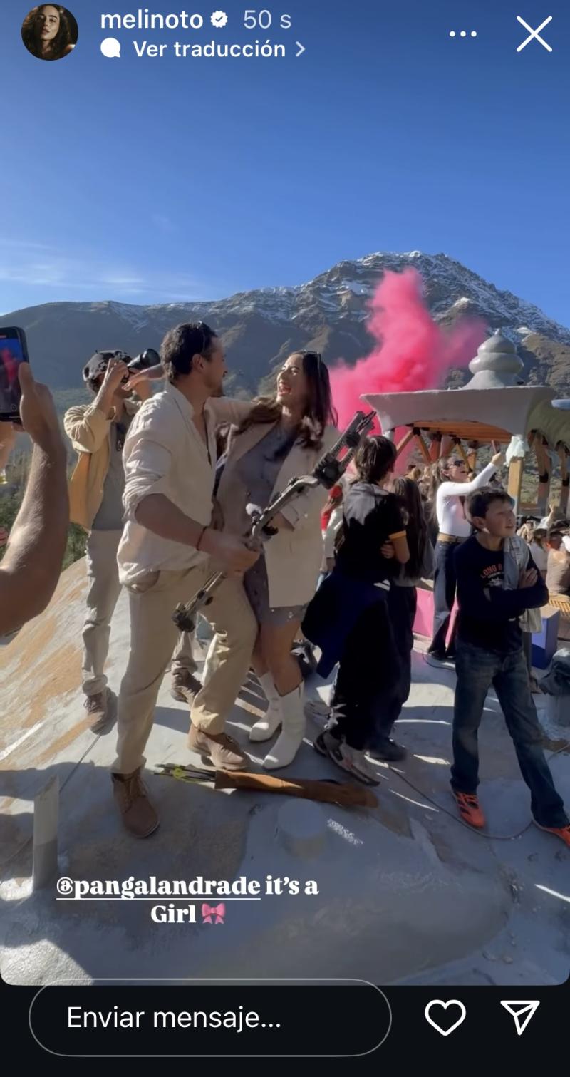 Melina Noto y Pangal Andrade serán padres de una niña