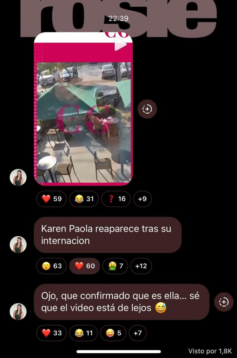 Karen Paola es vista en un Starbucks.