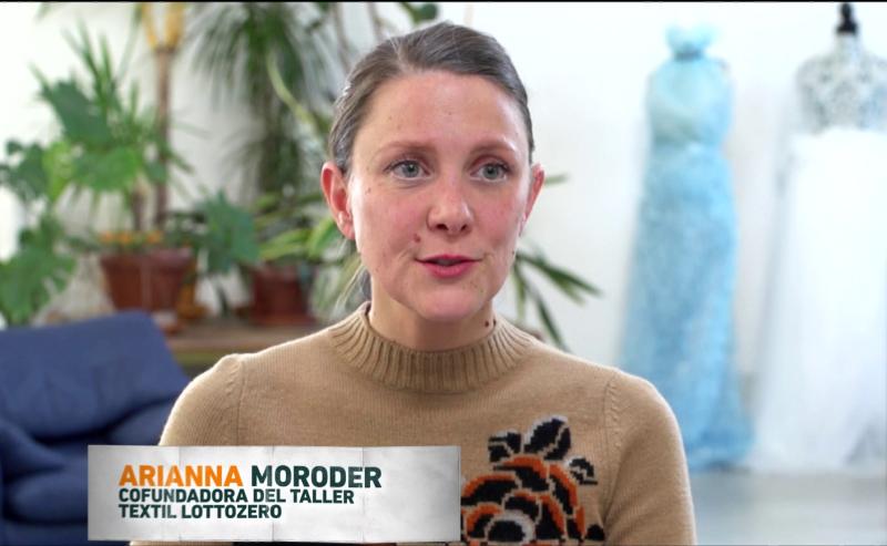 Arianna Moroder, cofundadora del taller textil Lottozero. Créditos: 13C.