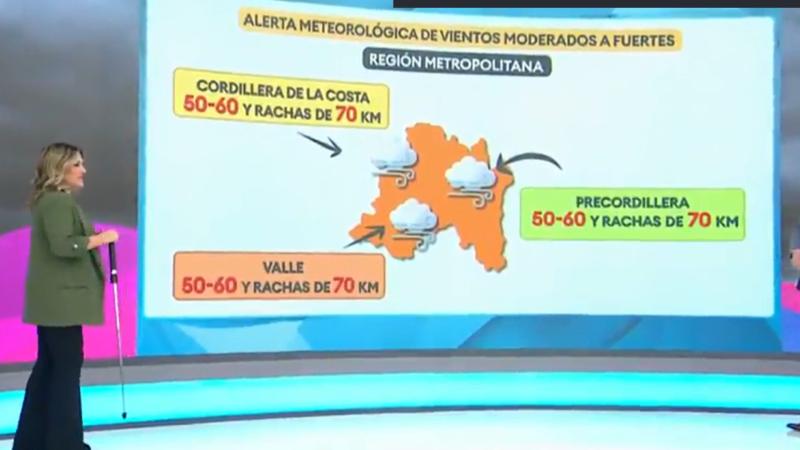 Michelle Adam y los fuertes vientos en diferentes zonas de Chile