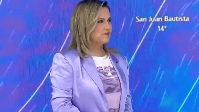 Michelle Adam y la lluvia en Santiago