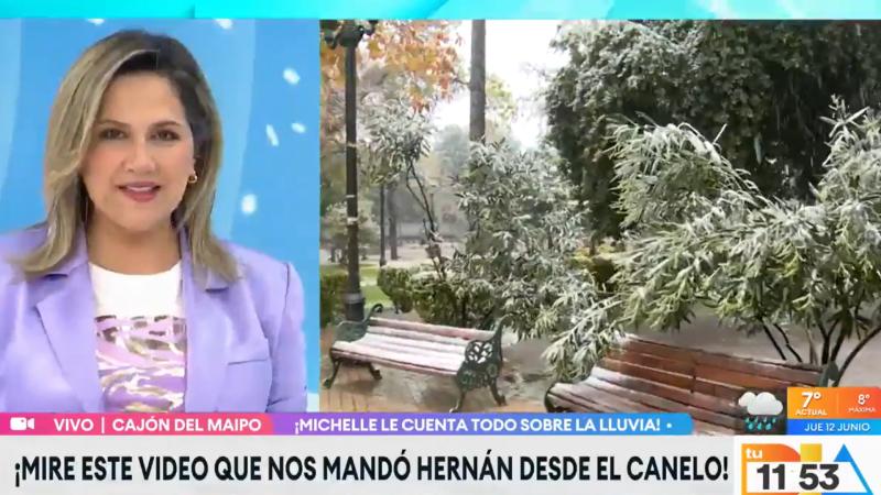 Michelle Adam y un nuevo pronóstico de nieve en Santiago