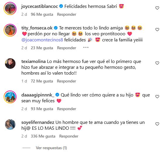 Seguidoras de Sabrina Sosa aplaudieron a Joaquín Montecinos - Instagram