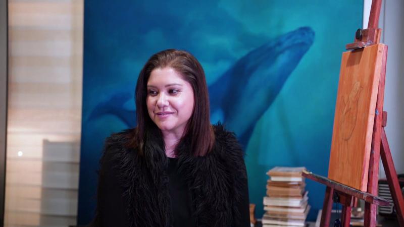 Carla Laborderie, pintora de Puente Alto. Créditos: 13C