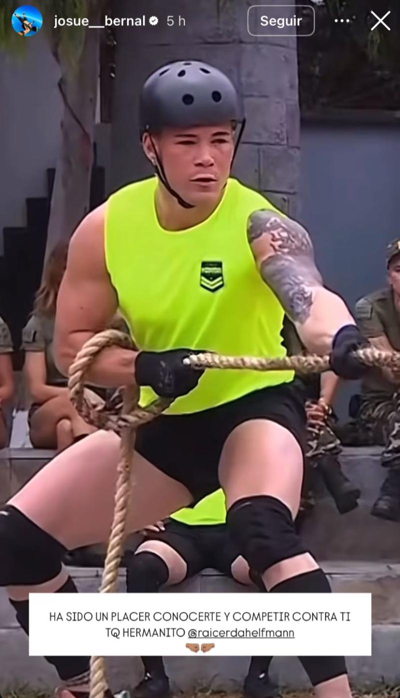 Instagram @josue__bernal - El mensaje de Josué Bernal para Raimundo Cerda