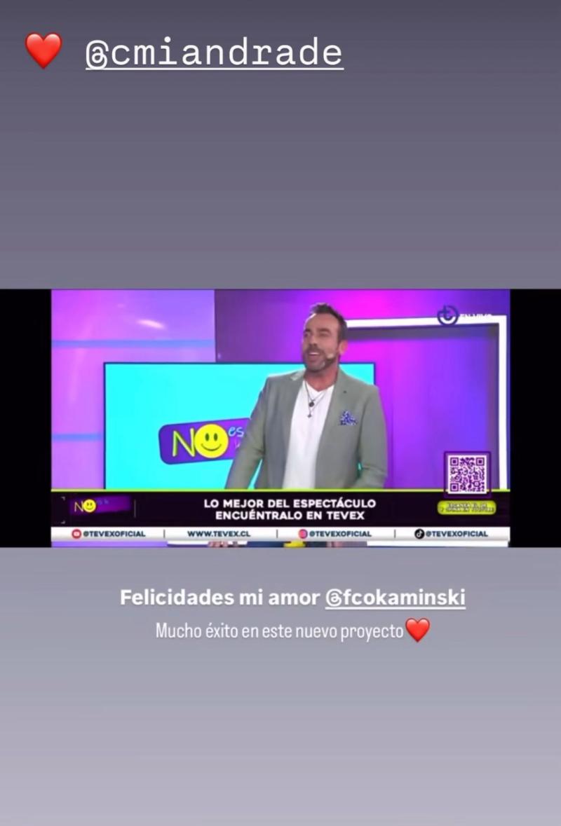 Camila Andrade felicitó a Francisco Kaminski - Instagram