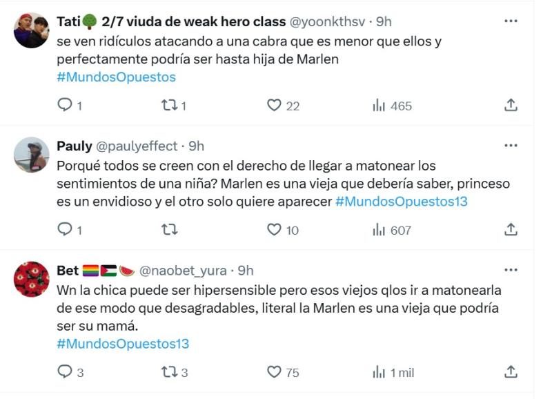 Captura X - Las críticas a Marlen Olivari por su actitud con Thammy Palma