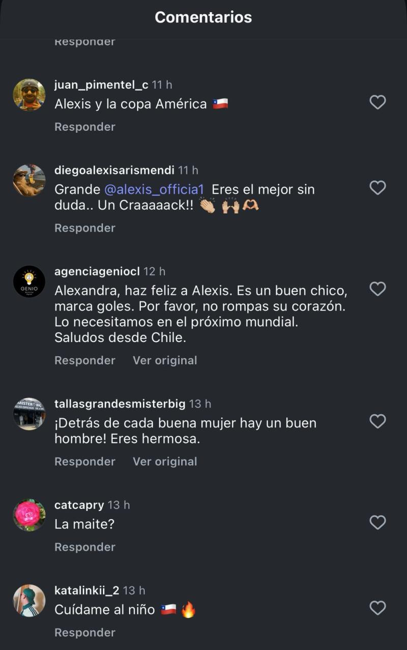 Comentarios que chilenos le dejaron a polola de Alexis Sánchez - Captura