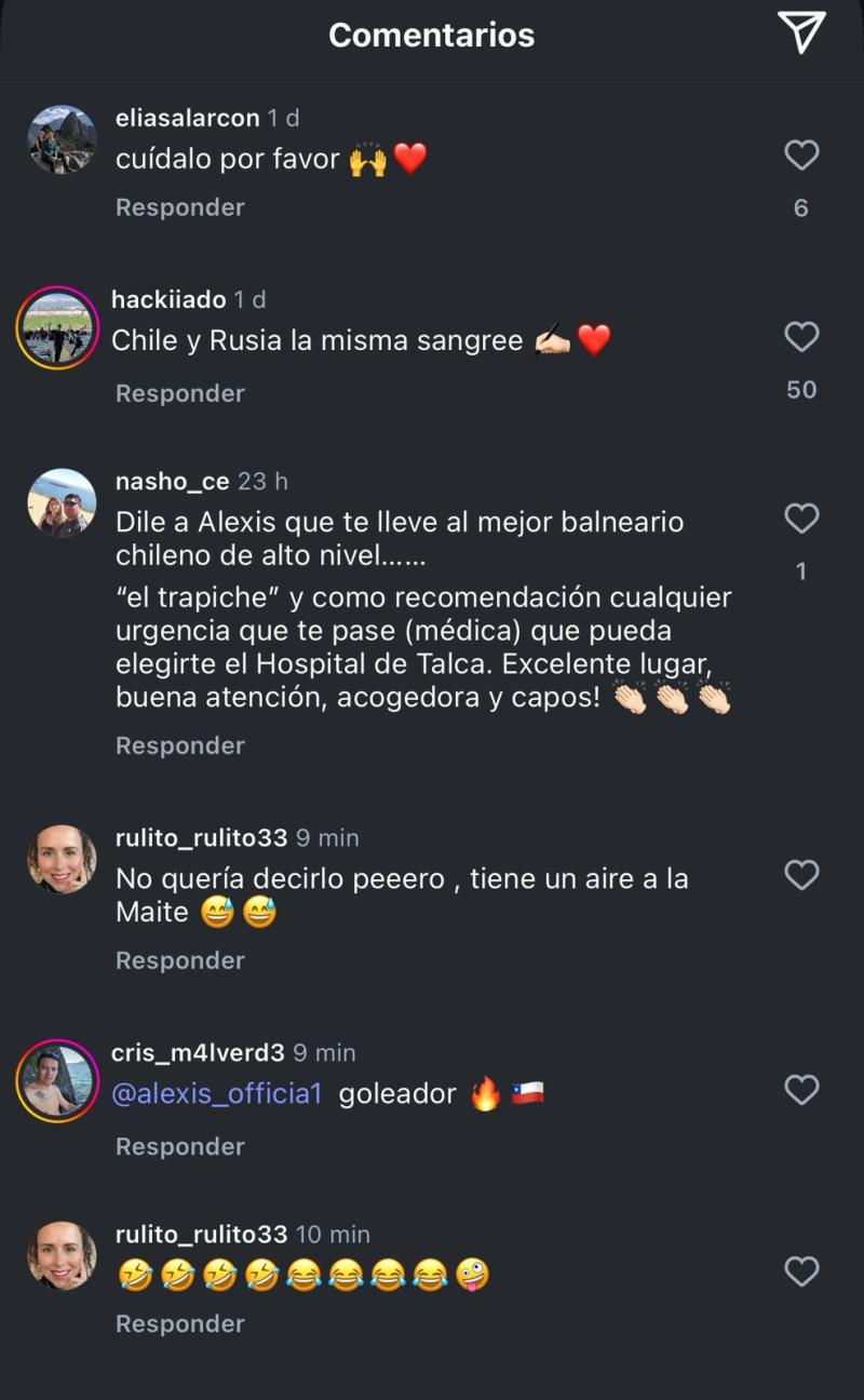 Comentarios que chilenos le dejaron a polola de Alexis Sánchez - Captura