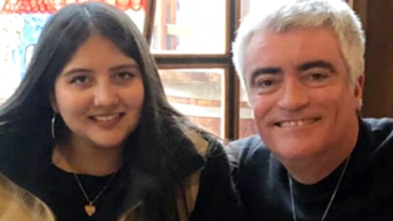 Mauricio Flores y su hija Danika