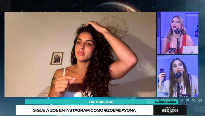 Zoe Bayona en el react de "Mundos Opuestos"