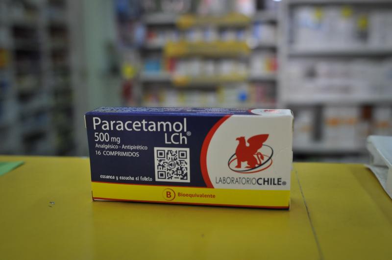 Imagen de una caja de Paracetamol. Créditos: AGENCIA UNO.