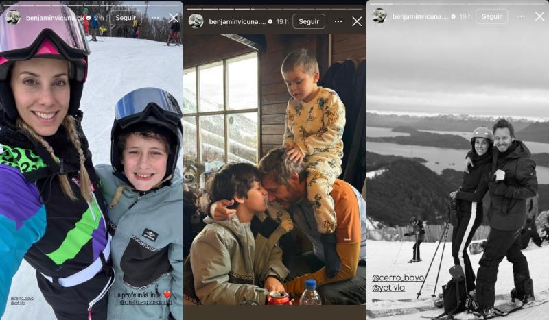 Benjamín Vicuña y Pampita vacacionan en el mismo lugar.