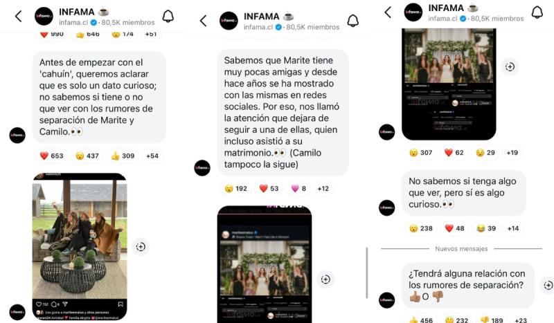 Filtran supuesto motivo del quiebre entre Camilo Huerta y Marité Matus.