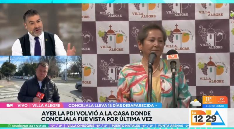 La tarde es nuestra archivo: concejala desaparecida en Villa Alegre.