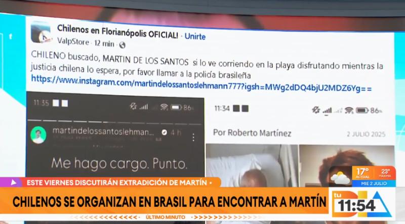 Grupo de chilenos se organiza para atrapar a Martín de los Santos.