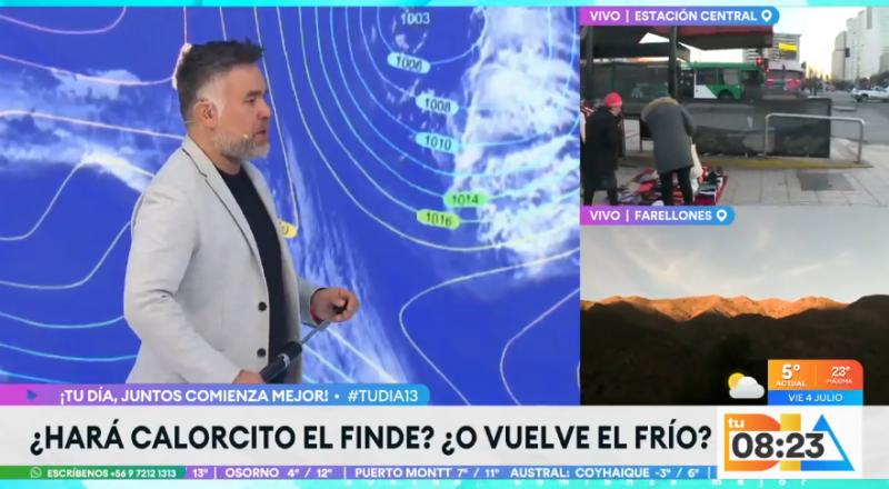 Gianfranco anuncia bajas temperaturas para este fin de semana.