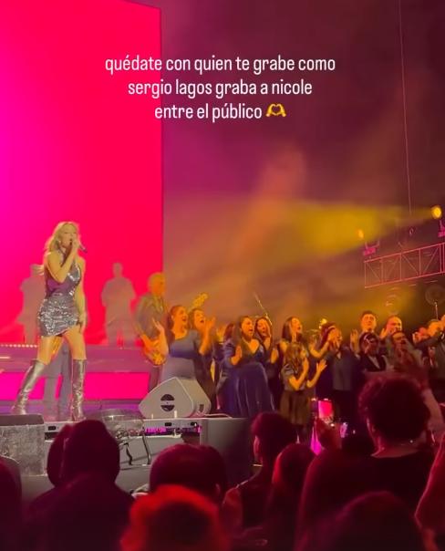 Sergio Lagos grabó a Nicole durnate su show - Instagram