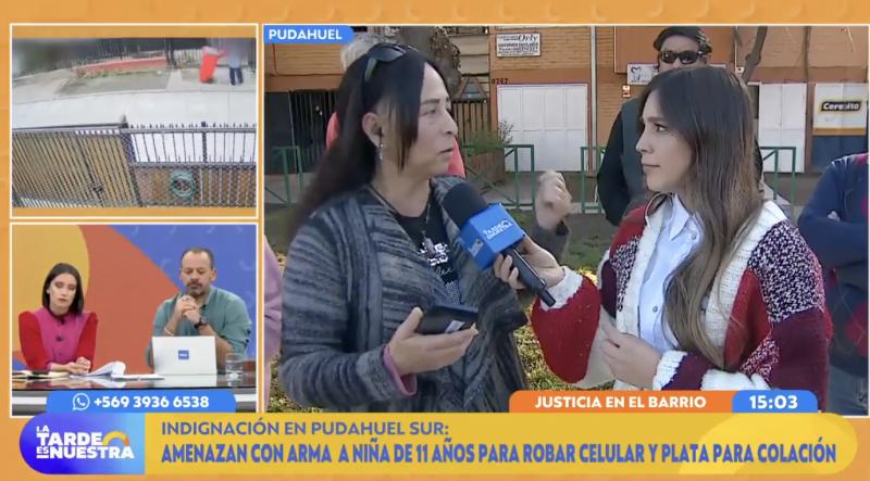 Dos sujetos roban a niña de 11 años en Pudahuel.