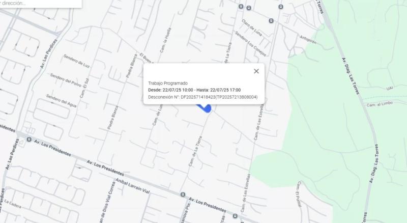 Corte de luz - Peñalolén.