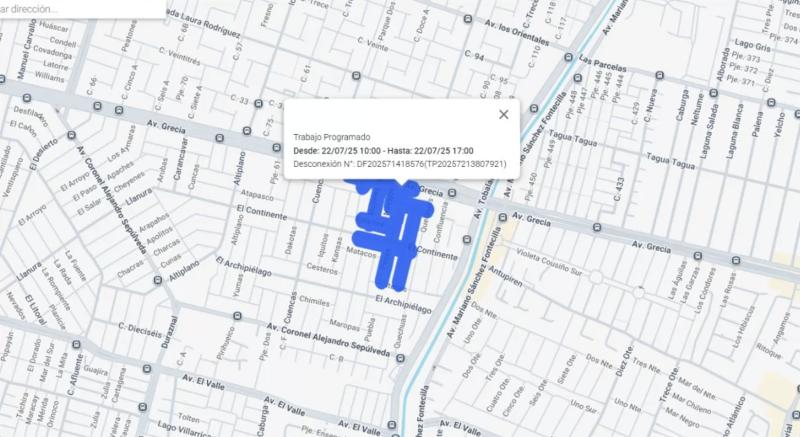 Corte de luz - Peñalolén.