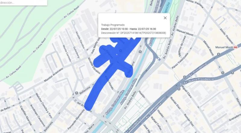 Corte de luz - Providencia.