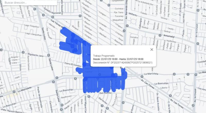 Corte de luz - Quilicura.