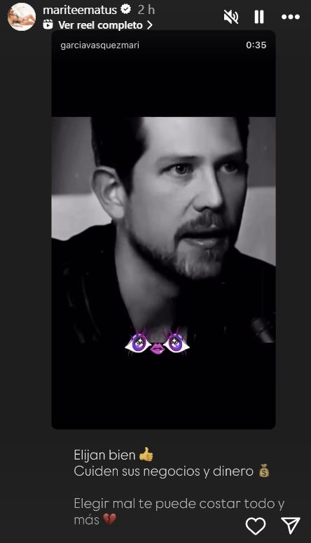 Historia de Marité Matus | Instagram