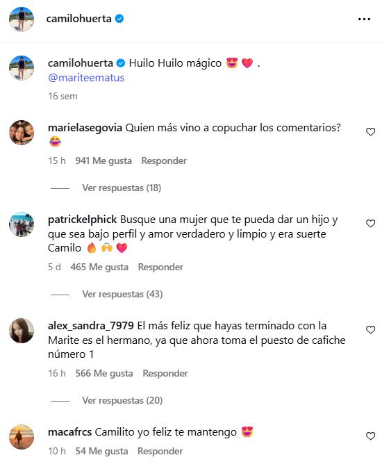 Camilo Huerta recibió inesperado apoyo tras quiebre con Marité Matus - Instagram