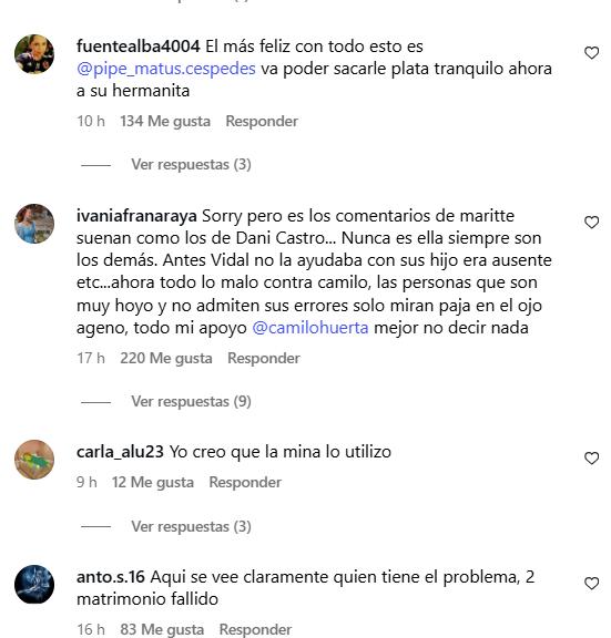 Camilo Huerta recibió inesperado apoyo tras quiebre con Marité Matus - Instagram