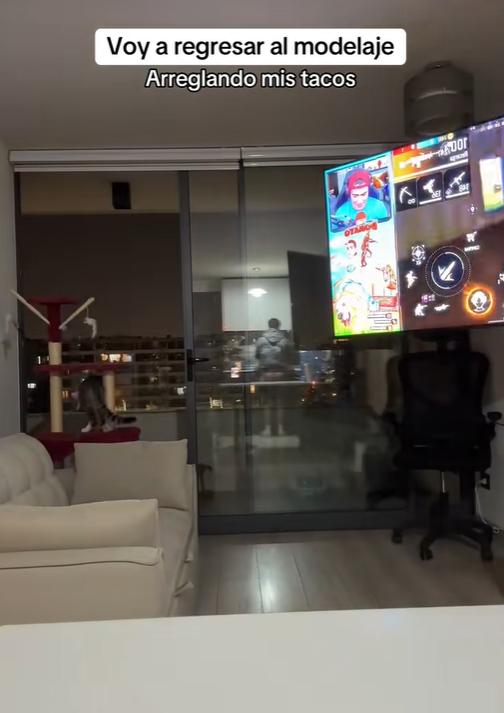 Reflejo del novio de Thammy Palma se robó las miradas - Tiktok