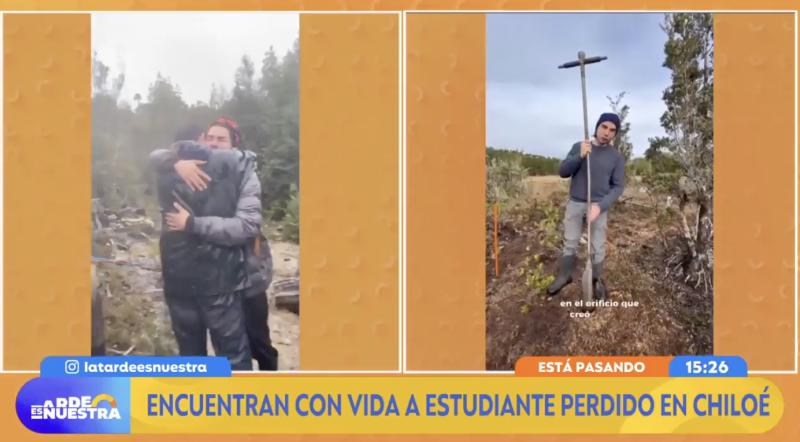 Hallan con vida a joven desaparecido en Chiloé.