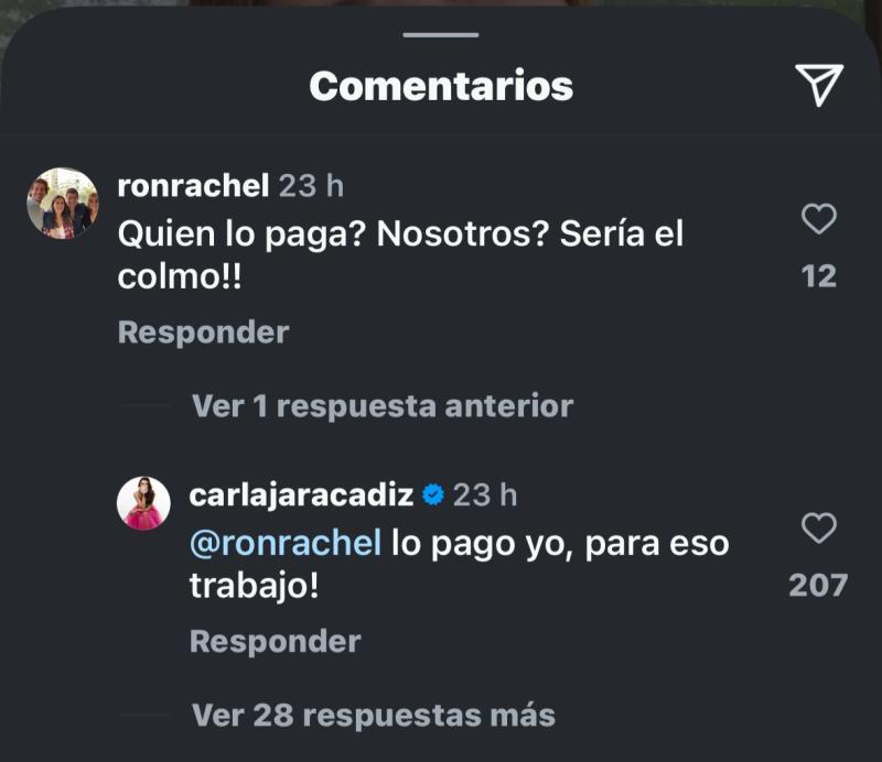 Carla Jara aclarando la situación de los guardaespaldas