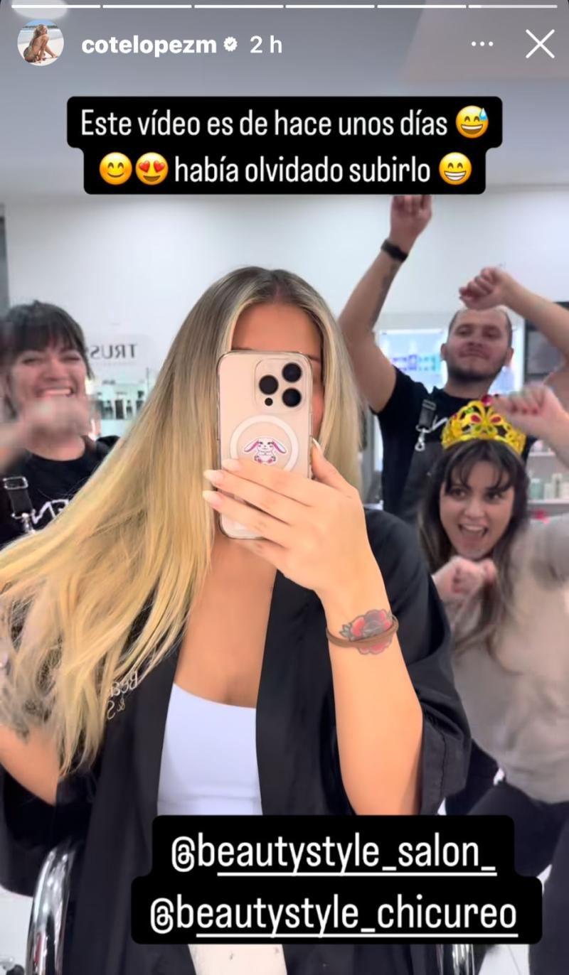 Coté López con extensiones - Créditos: Instagram