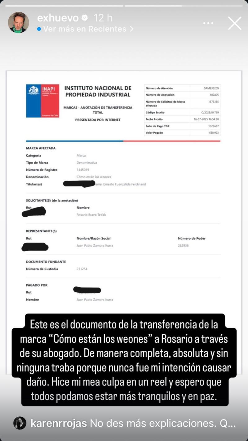 Documento presentado por Daniel Fuenzalida.