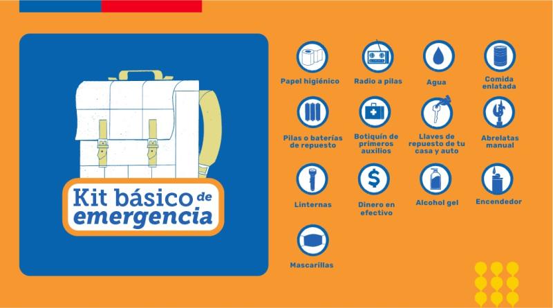 Senapred detalla qué debe tener tu kit de emergencia