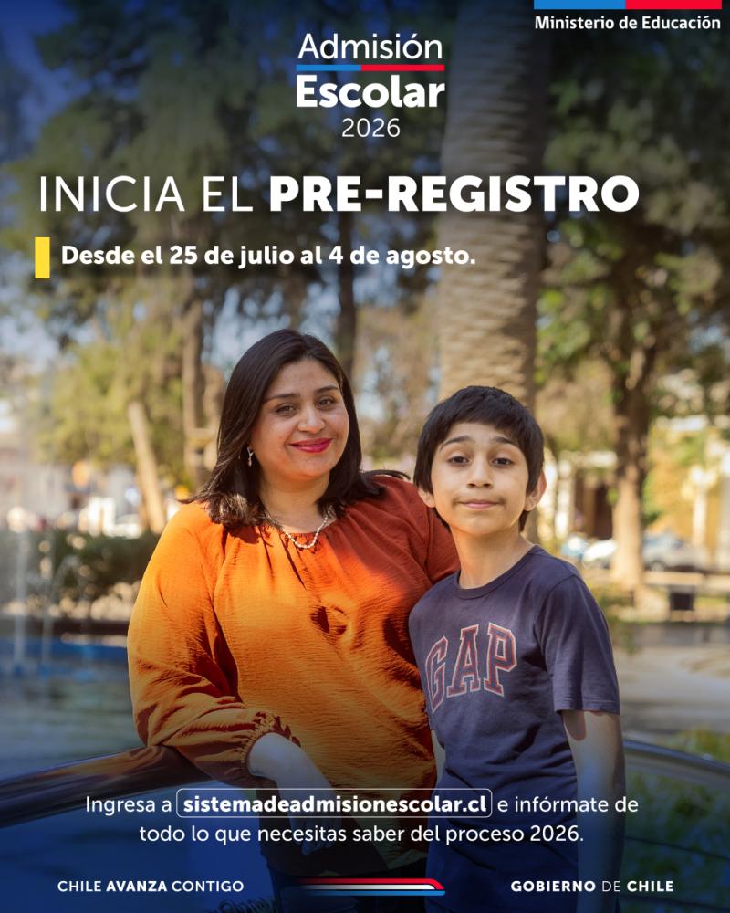 Todo listo para el proceso de Admisión Escolar 2026