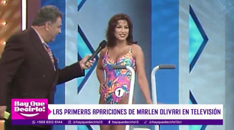 Marlen Olivari con 21 años junto a Don Francisco