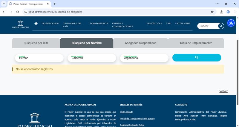 Nano Calderón - consulta en Poder Judicial